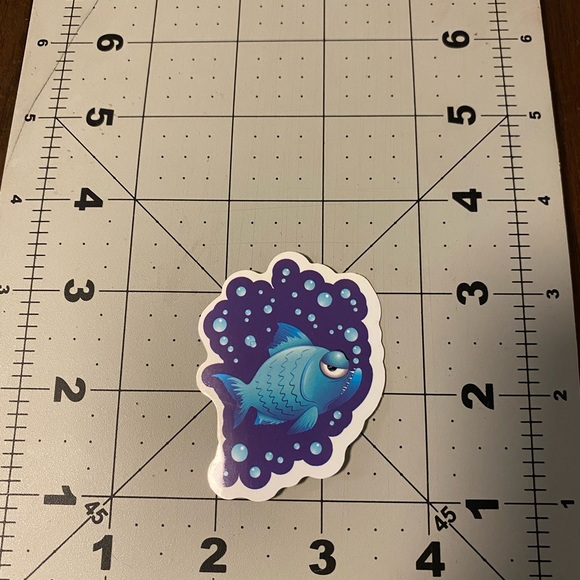 π20/$12π Blue Fish Sticker - Picture 2 of 3